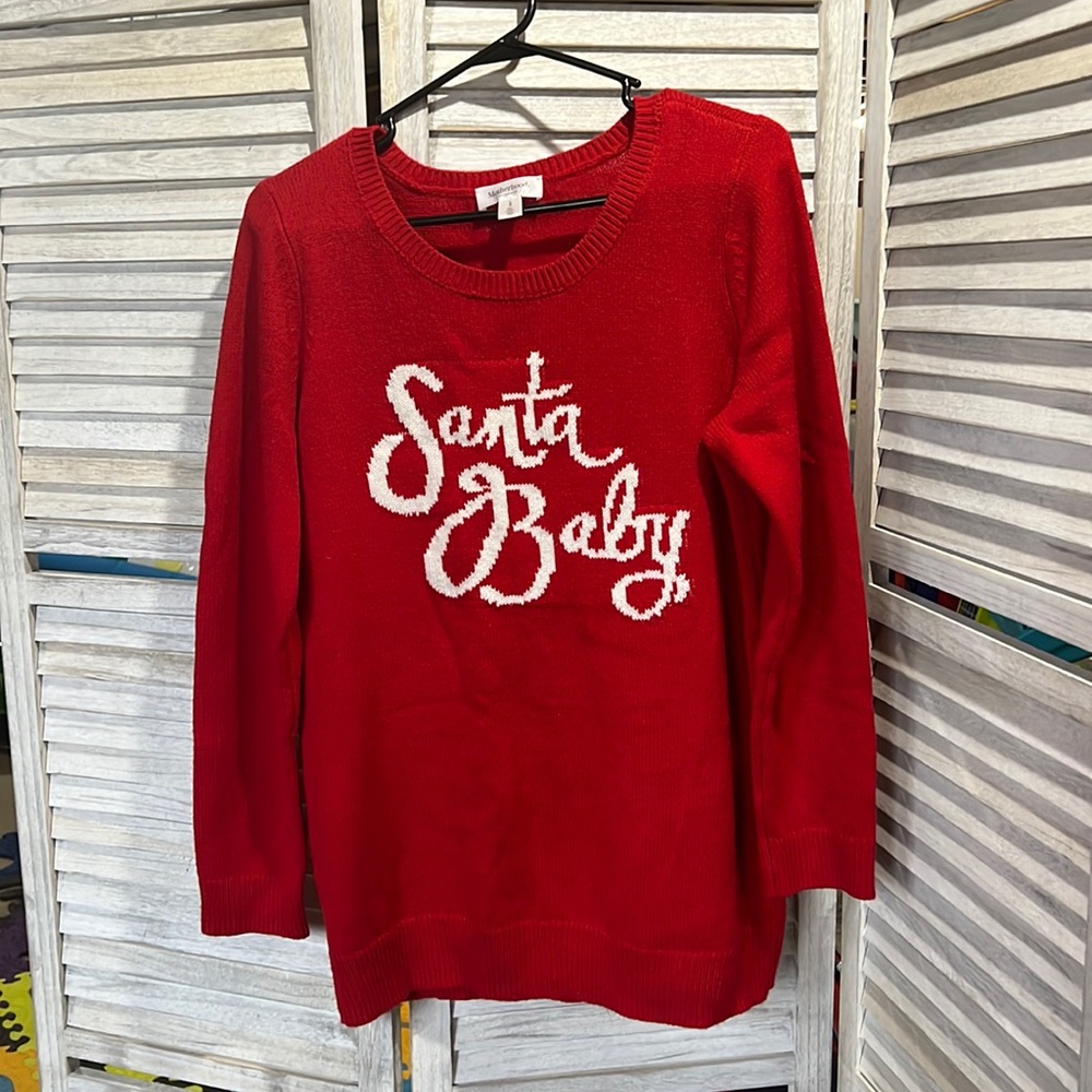 Women's Motherhood Maternity Christmas Sweater Size Large